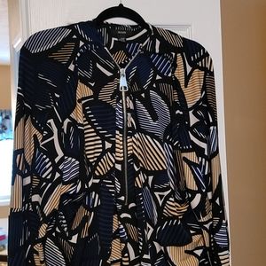Geometric-patterned Blouse. Multicolored